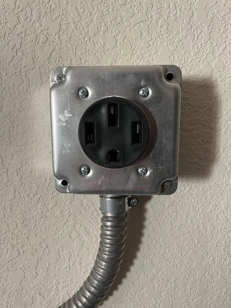NEMA 14-50 outlet installed for Smart Home Electrical in Morgan City